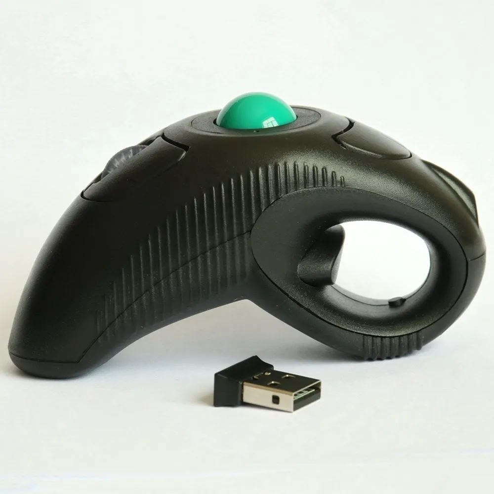 

2023 USB Optical Track Ball Wireless Off-Table Use Mouse With Laser Pointer Air Mouse Handheld Trackball Mouse New