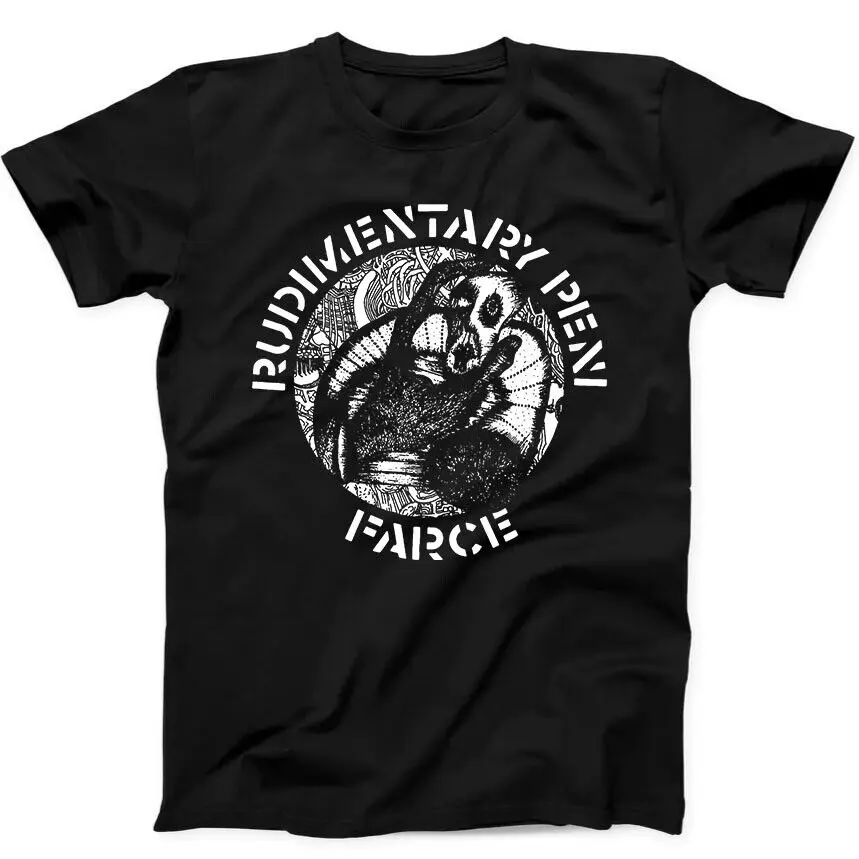 

Rudimentary Peni Farce Punk Rock Music Gift Tee Black T Shirt 103