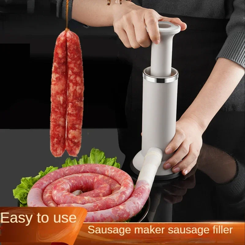 Large Manual Sausage Stuffer Maker with Meatball Mold Dual Use Homemade Sausage Filler Tool for Kitchen Meat Maker Machine  json