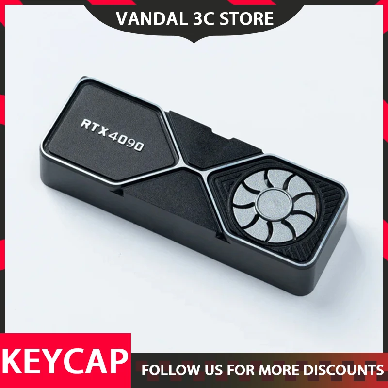 

Rtx4090 Keycaps Cool Keycap Graphics Card Appearance Key Cap For Keyboard Cnc Anodized Aluminum Compatible Cherry Mx Switch