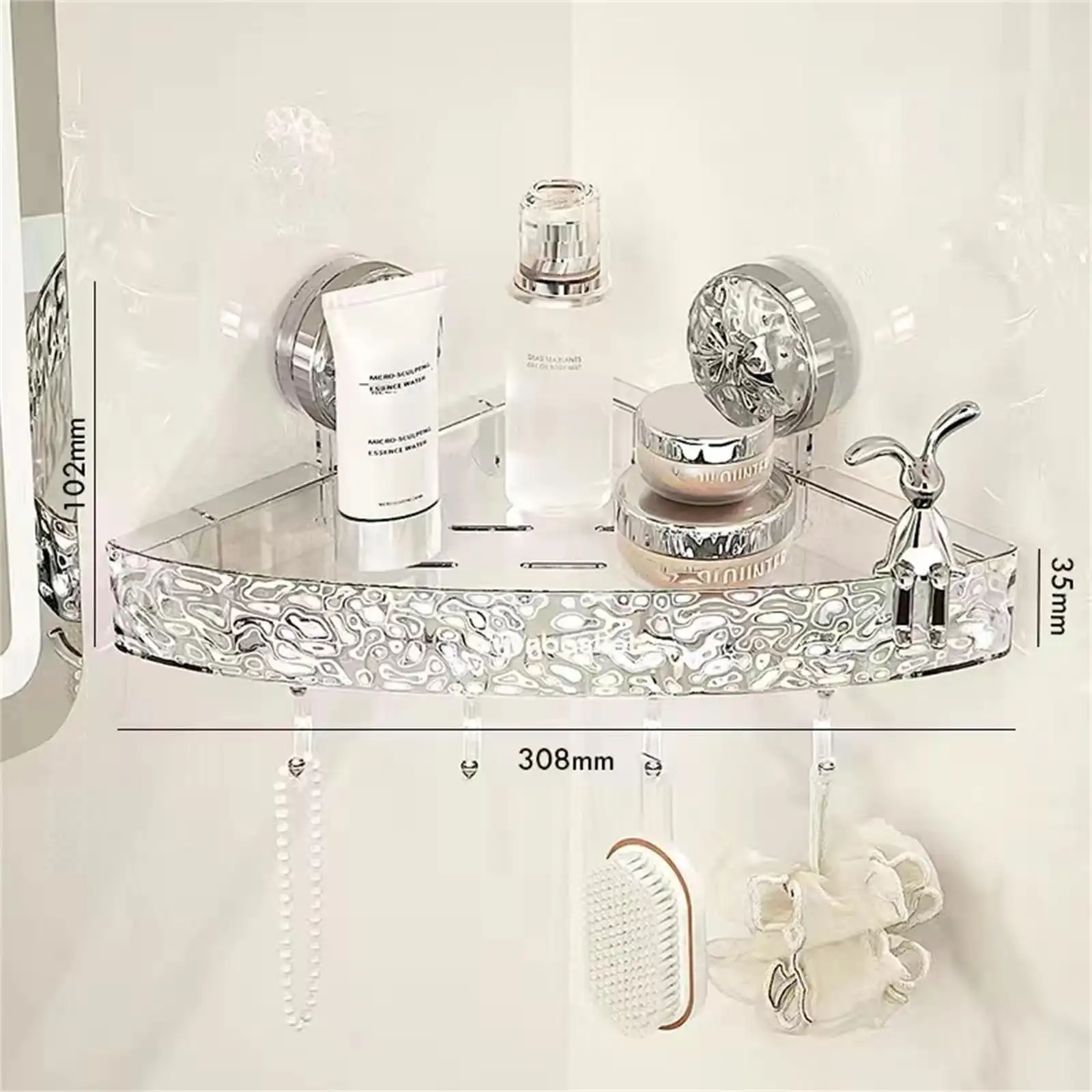 Shower Room Suction Cup Bathroom Storage Shelf Basket Home Storage Organizer Shelf Decorative Easy Install Dropshipping 2