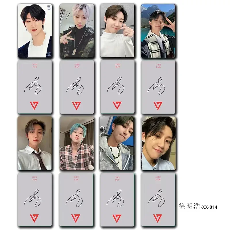 

8PC/SET No Repeat Korean Boy Group 17 THE8 Poster Xu Minghao Lifestyle Photo Picture Double-sided Printed Rounded Small Card