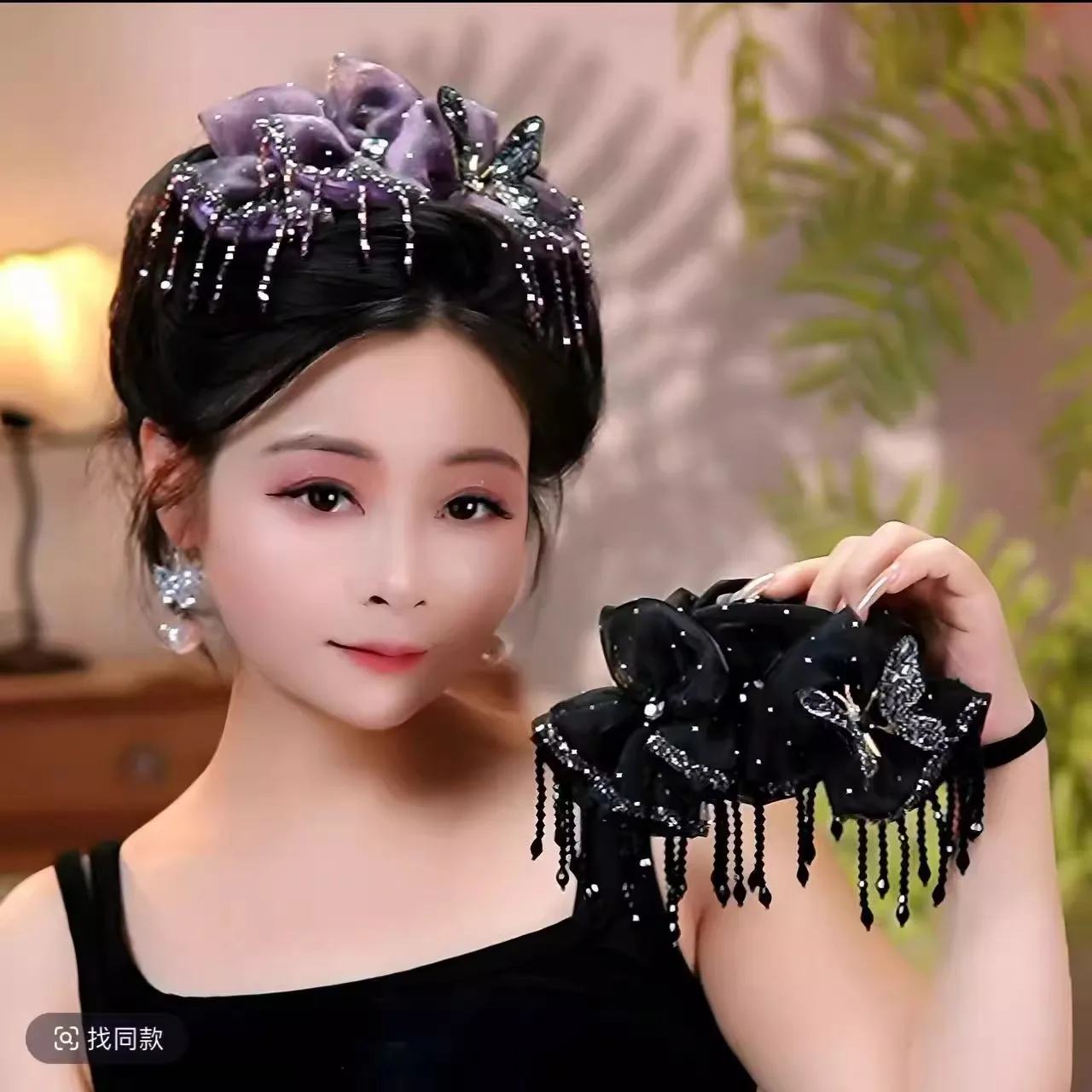 موضة فراشة مشبك شعر الاتجاه دبابيس الشعر مطرز شرابة باريت عقال للنساء فتاة كوريا الاتجاه إكسسوارات الشعر مجوهرات