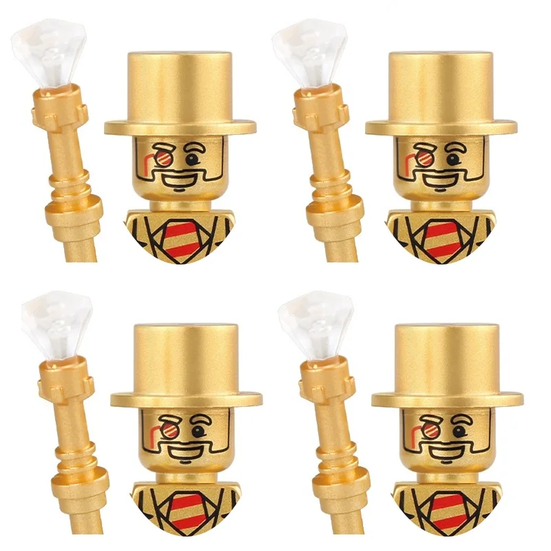 Chrome Mr Gold Building Blocks Mini Action Figure Toys