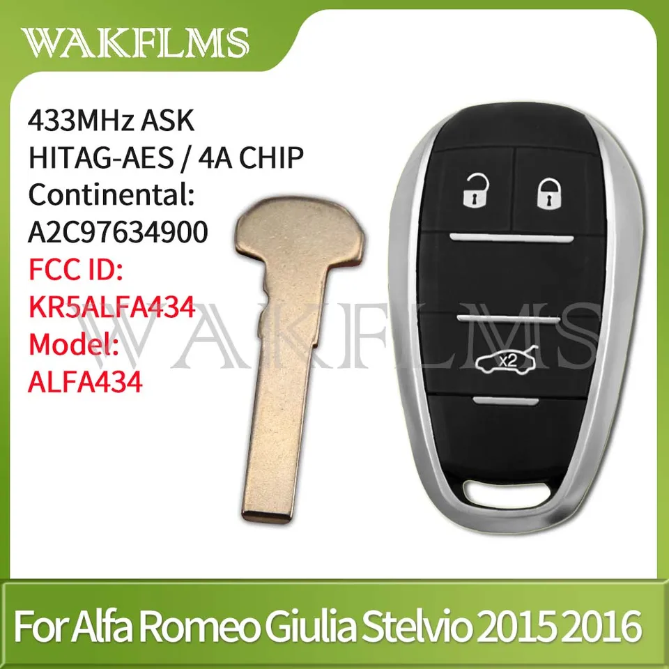 Per Alfa Romeo Giulia Stelvio 2017 2018 2019 2020 433MHz