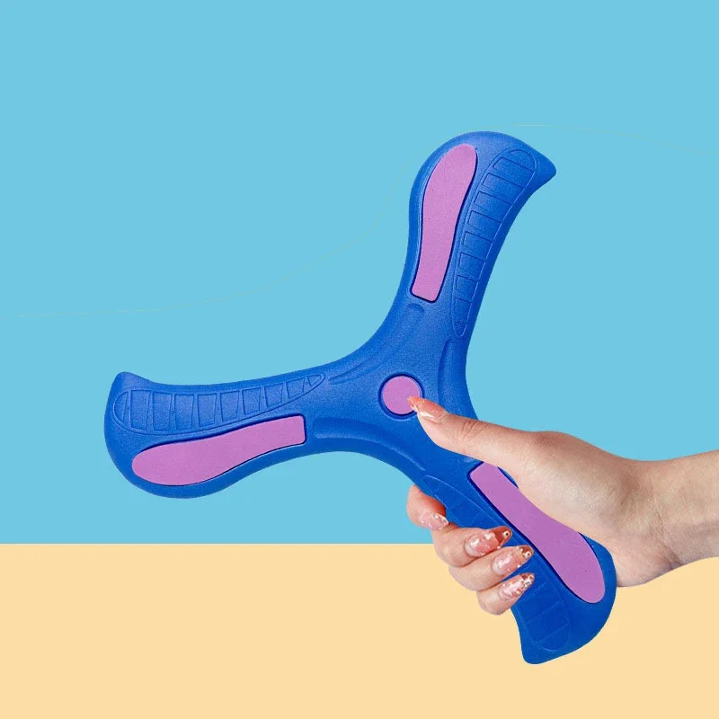 Boomerang para niños, cruz suave de tres hojas, juguete