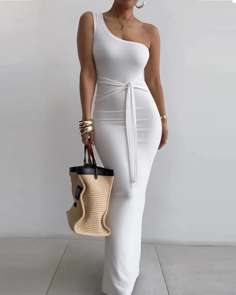 

New Elegant Sexy Dresses For Women Long Sleeve Bodycon Dress Women Autumn Off Shoulder Lace Up Solid Party Dress Casual Clubwear