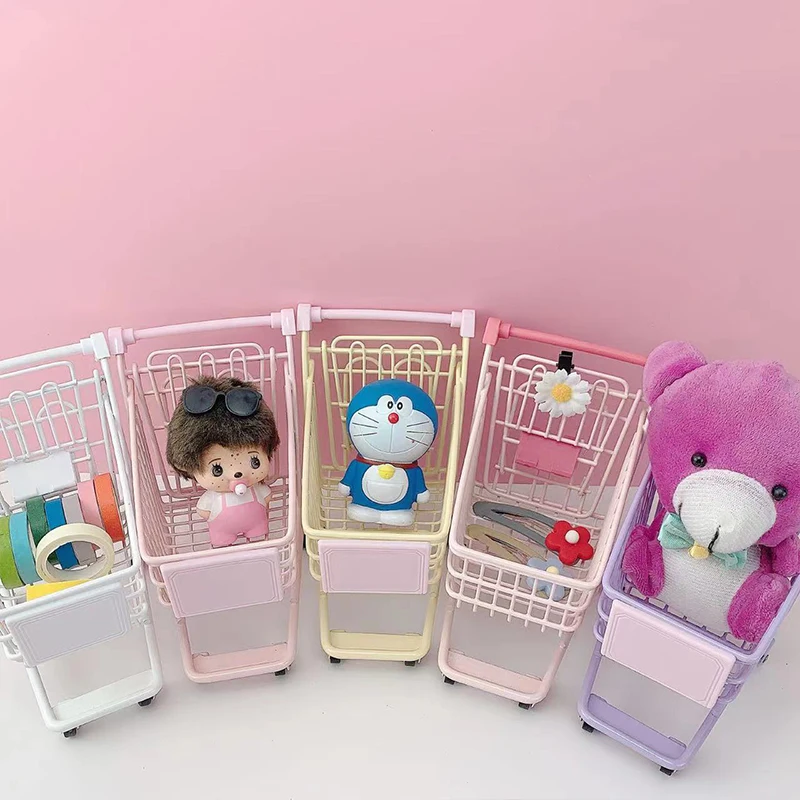 thumbnail image 2 of Dosaele Baby Kids Simulation Mini Shopping Cart Toys Handcart Supermarket Storage Basket Trolley Toy For Kids Party Favors 2 of 11