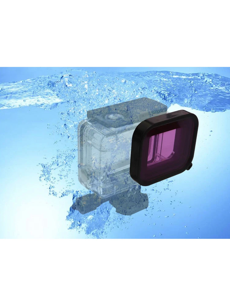 Hero 5/6/7 Waterproof Housing Case Diving Filter Red Pink Purple Filter For GoPro Hero 7 6 5 Black Action Camera Accessories