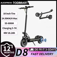 Trottinette électrique pour adultes TODIMART D8, connectée à l'application, 48V 18.2Ah, freins à disque doubles, autonomie de 60-70 km, double suspension avant et arrière, trottinette électrique pliable 1