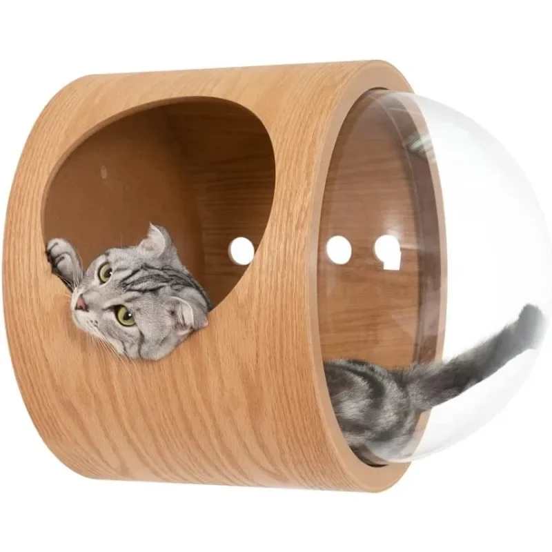 

Spaceship Gamma Pet Bed for Cat & Dog Window Perch Cat Tree Made of Wood Wall Mounted Cat Bed Indoor Cat DIY Mansion
