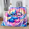 6 Sizes Warm Soft Disney Stitch Custom Blanket Fluffy Lavash Wool Sofa Plaid Plush Bedspread Winter Throw Blanket for Sofa Bed 6