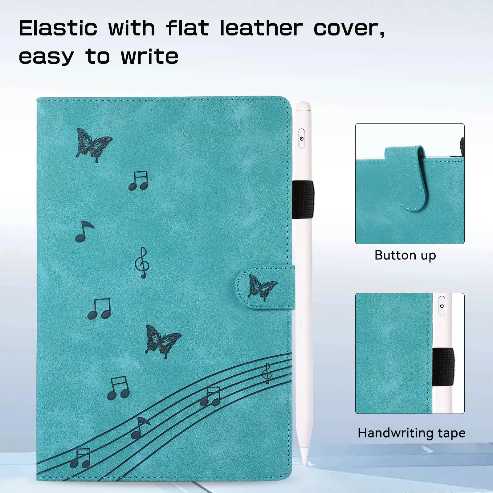 Portafoglio Magnetico Music Staff Tablet Case Per Ipad Pro 10.5 Pro 12.9 Mini12345 Xiaomi 5/5Pro Redmi Pad(10.6)2022 Nokia T21