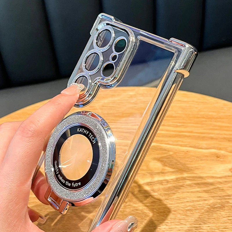 Magsafe Magnetic Glitter Bling Transparent Silicon Phone Case