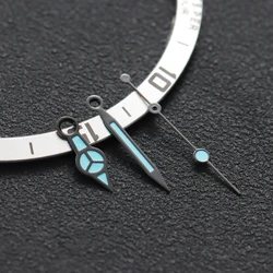 Silver Grey Green Luminous Watch Hands for Ghost Watches - Premium Watch Accessories (Blue)