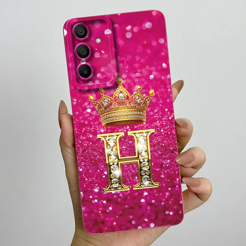 Fashionable Initial Letter Couples Phone Case - Soft Silicone TPU Lens Protector