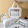 3PCS/SET PVC Waterproof Transparent Cosmetic Bag Wash Bath Storage Bag Travel Multi-function Storage Bag Cosmetic Handbag 3