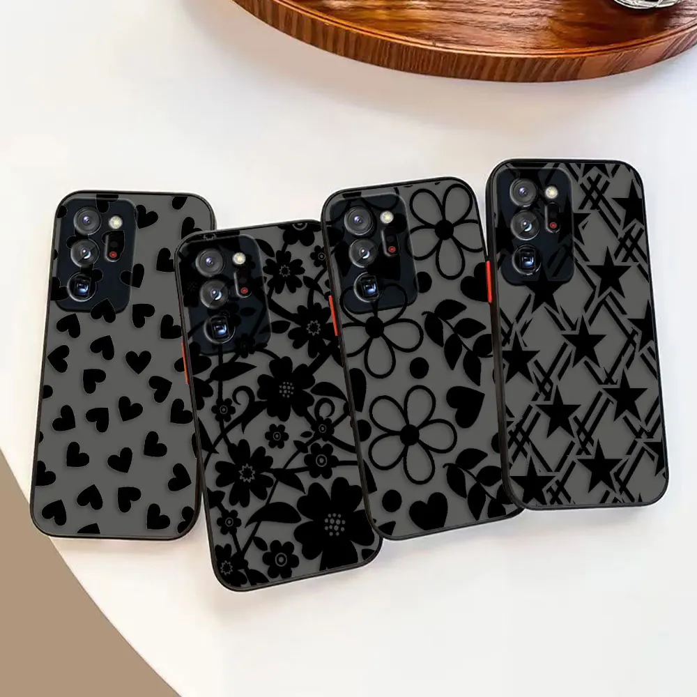 

Matte Phone Case for Samsung NOTE 20 10 9 8 A13 A12 A10 A11 A04E A04 A03S A02S 5G ULTRA Plus Case Beautiful Small Fresh Flowers