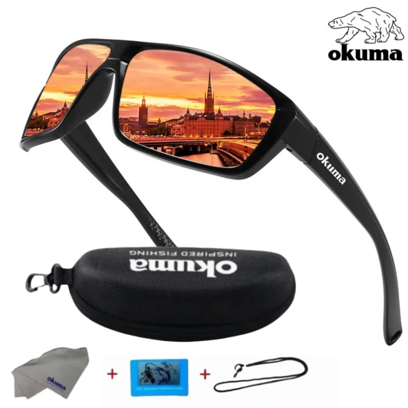 OKUMA 스포츠 선글라스 UV400 보호용 낚시 고글 남녀공용 야외 운전용