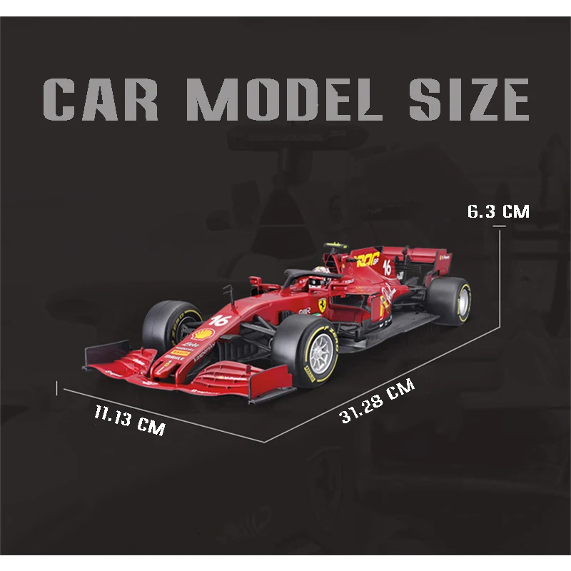 Bburago 1:18 Ferrari 2020 Sf1000- #5 #16 F1 Modello Di Auto Pressofusione Modello Simulazione Auto Decorazione Collezione Regalo Giocattolo