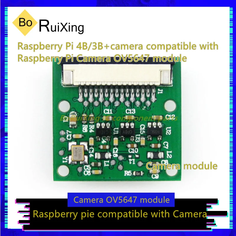 1 Pz/Lotto Rpi-Camera-C Raspberry Pi 4B/3B + Fotocamera Compatibile Con Modulo Raspberry Pi Camera Ov5647