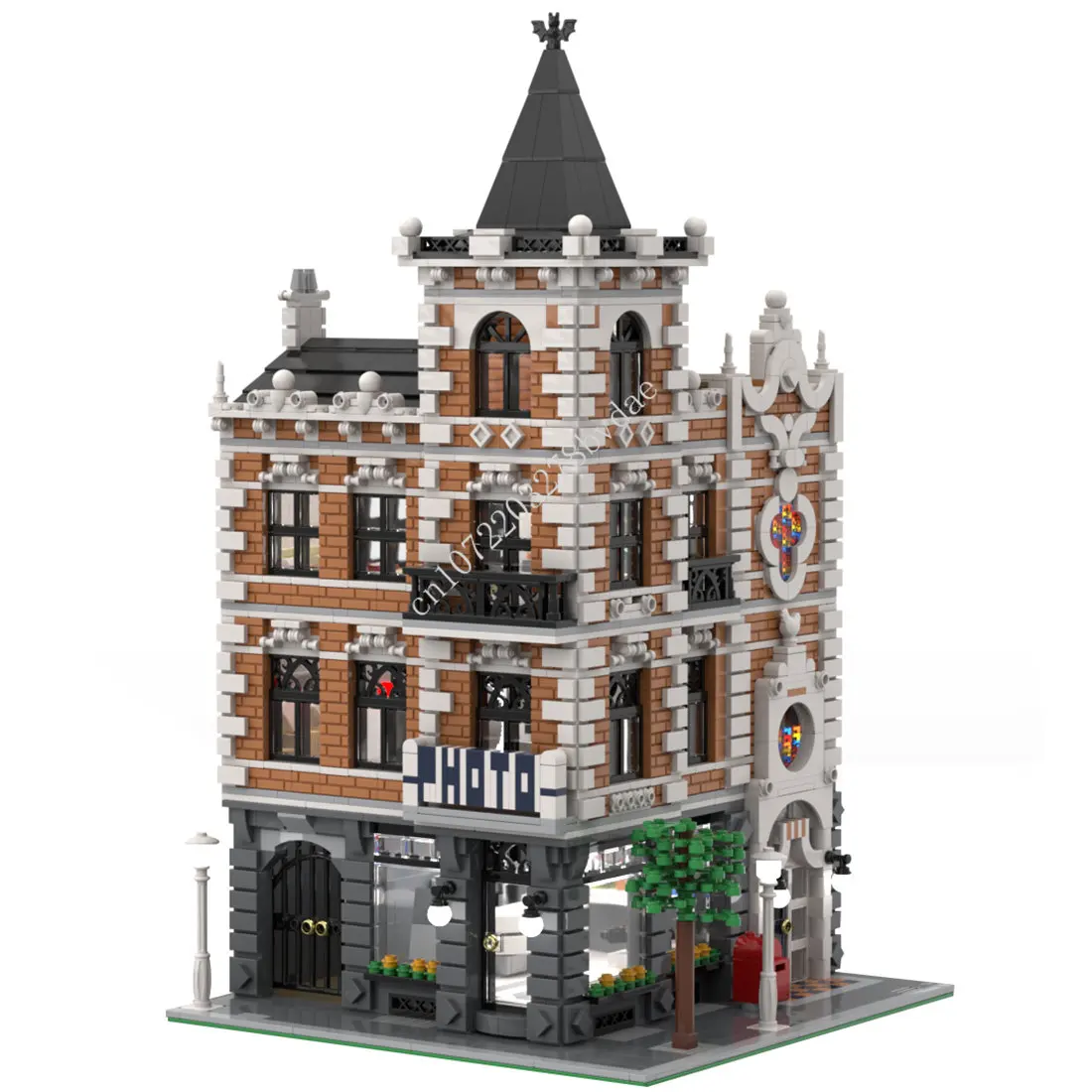 

Authorized MOC-75297 3443Pcs+ Metropolis Series Vintage Photography Shop Model Building Block Small Particle Brick Kit