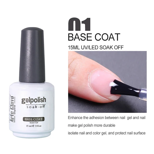 Arte Clavo 15ml Brown Coffee Color UV Gel For Nail Gel Nail Polish Varnish Hybrid Glitter Decoration Base Top Coat Set Base