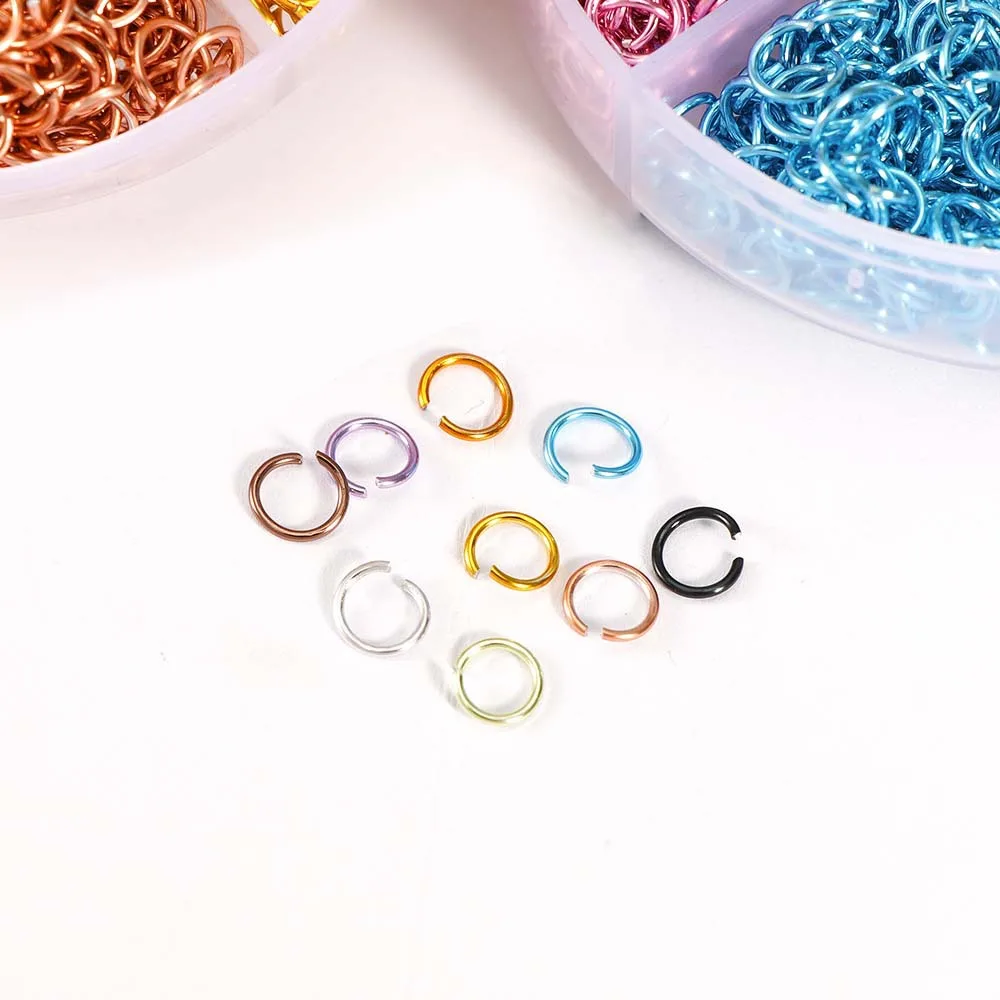 Nagel-Piercing-Anhänger, Nagelkunst-Dekoration, Metall-Legierung Design, Punk-Charms für gepiercte Nägel, 1080 Stück, offene Ringe, Nagelkunst-Zubehör – Detail 15