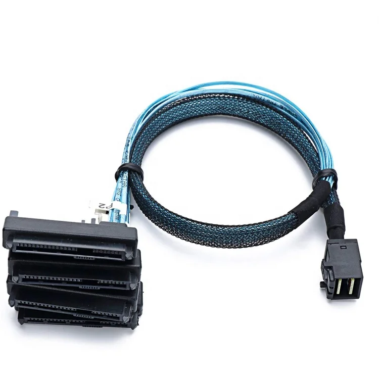 Internal Mini SAS HD SFF-8643 to (4) 29pin SFF-8482 connectors