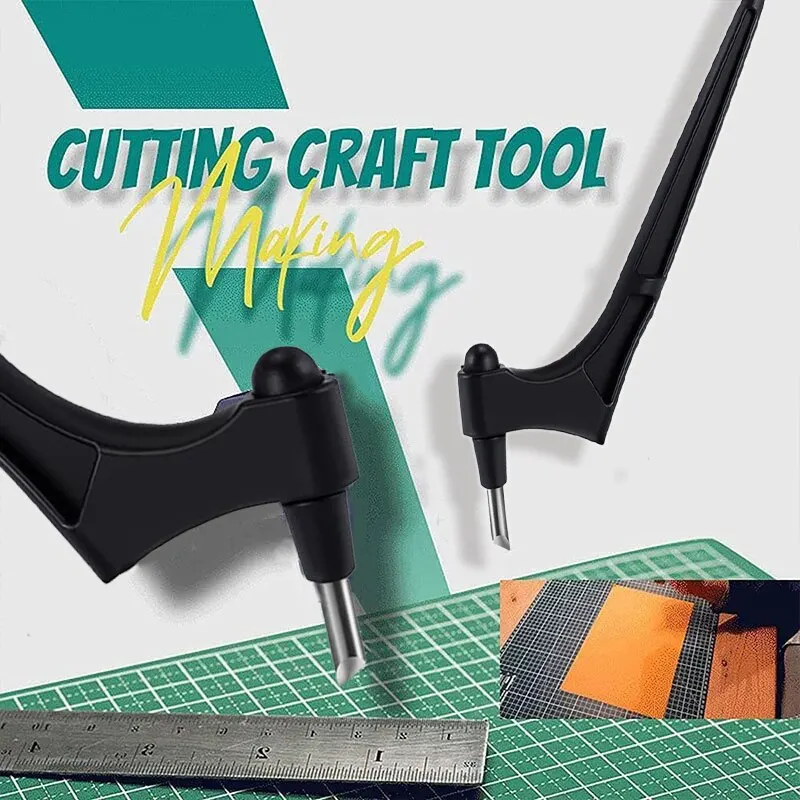 Art Knife Craft Cutting Tool Craft Cutting Blade DIY Art Craft Cutting Tools 360 Degree Rotating Carbon Steel Blade Paper Cutter 3 Replacement Window Making