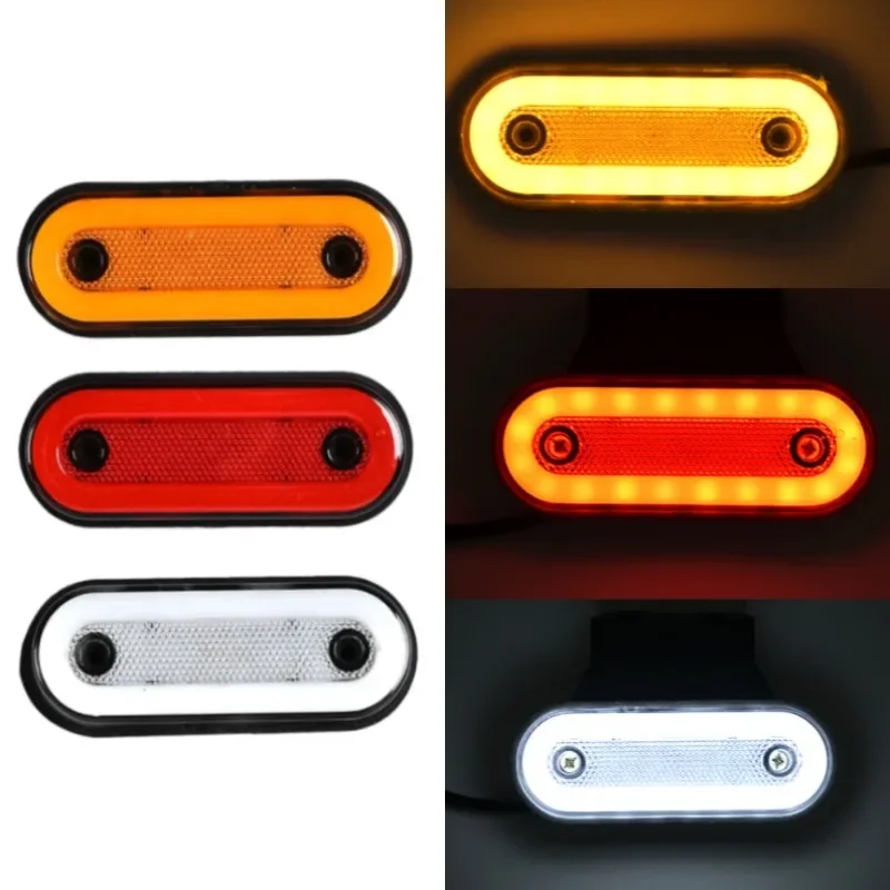 5Pcs 12V 24V Truck Side Marker Light LED Trailer Lights Reflector Van Clearance Lights for Scania for DAF Truck Isuzu