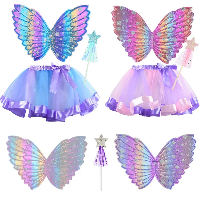 Disfraz De Mariposa Para Niña - Alas De Doble Cara Con Diadema Y Tatuaje, Ideal Para Halloween, Carnaval Y Fiestas