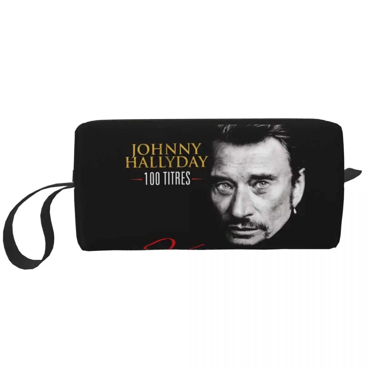 

Awesome Johnny Hallyday Rock Makeup Bag for Women Travel Cosmetic Organizer Cute French France Singer Storage Toiletry Bags