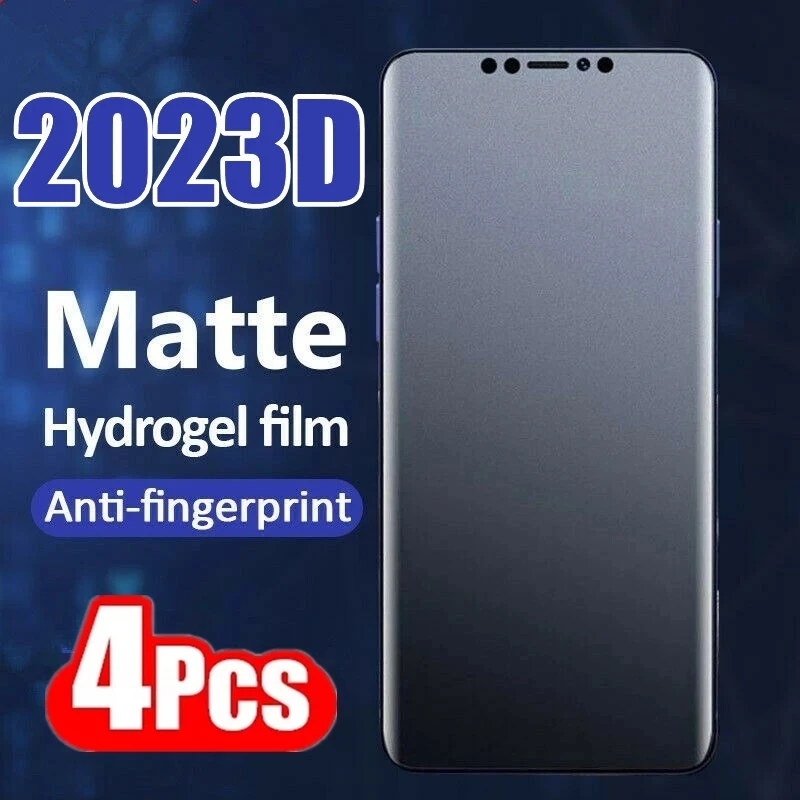 

4Pcs Matte Hydrogel Film For iPhone 14 13 11 Pro Max Mini Frosted Screen Protectors For iPhone X XR XS Max 7 8 Plus SE 2022 20