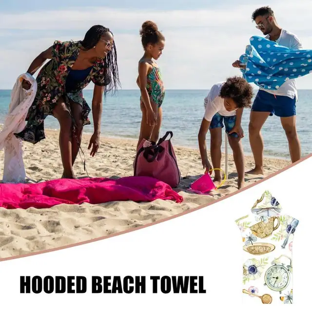 Surf Beach Wetsuit Váltó Fürdõköltség Motorháztetővel Ellátott Tevékenységek Mikroszálas Poncsó Törülköző Felnőttek Férfiak Gyerekek Fürdő Törülközők - Image 2