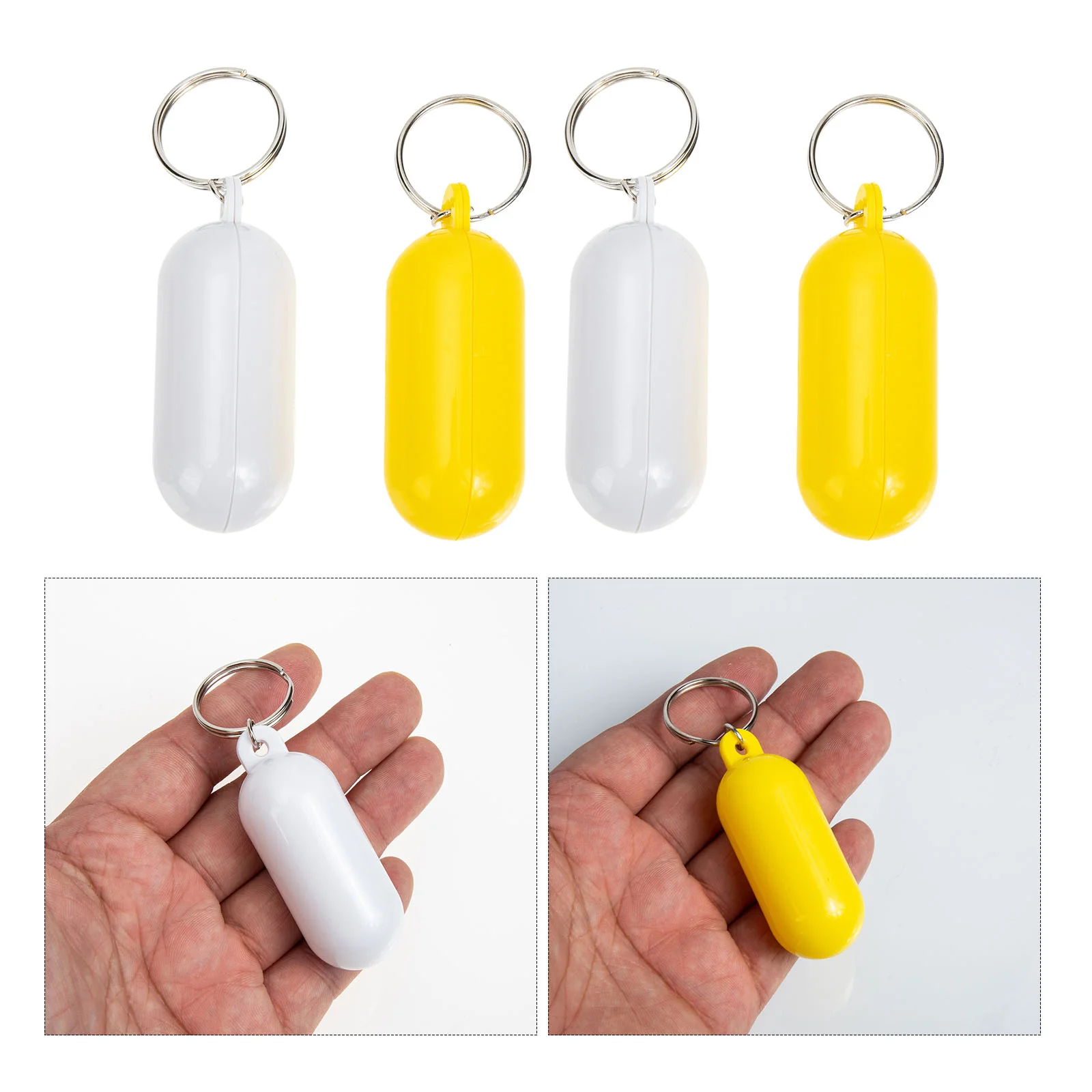 4 Pcs Surfing Floating Keychain Buoy Keychains Quick Hair Zinc Alloy Water Sports Keyring