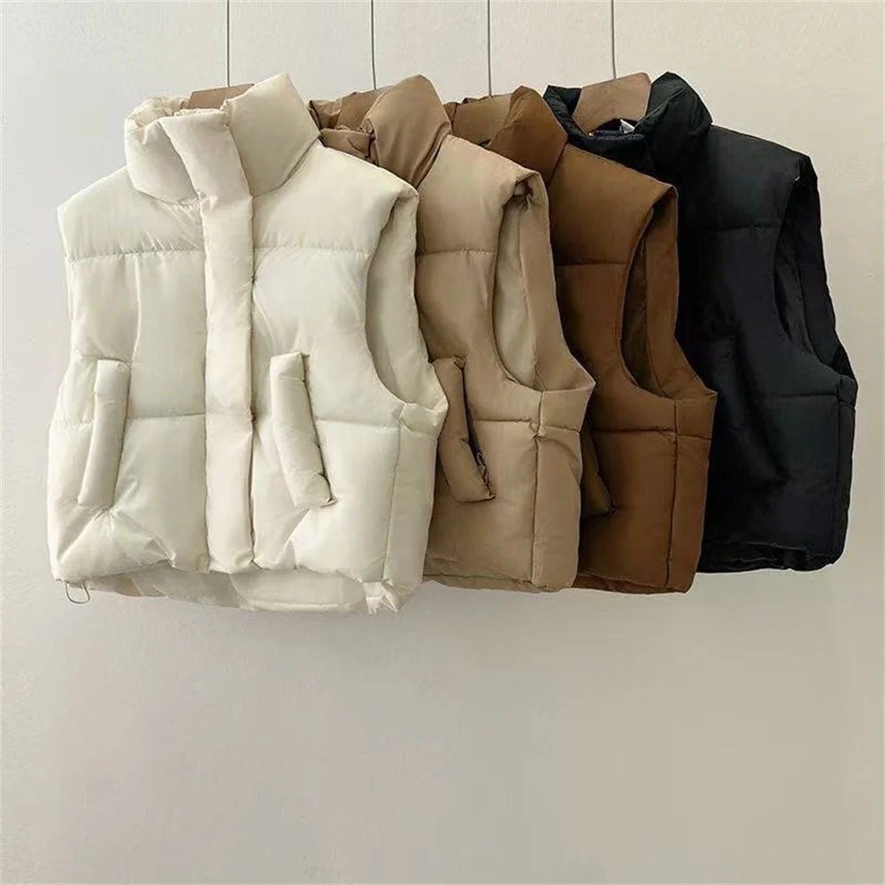 Women's Thick Vest Autumn Winter Casual Sleeveless Jacket for Women Korean Fashion Women's Vest Clothes Black Waistcoat Women