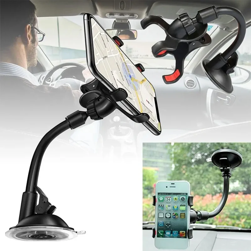Universal Car Phone Holder Sucked Type 360° Rotatable Windshield Mount Stand GPS Phone Bracket Auto Interior Decor Accessories