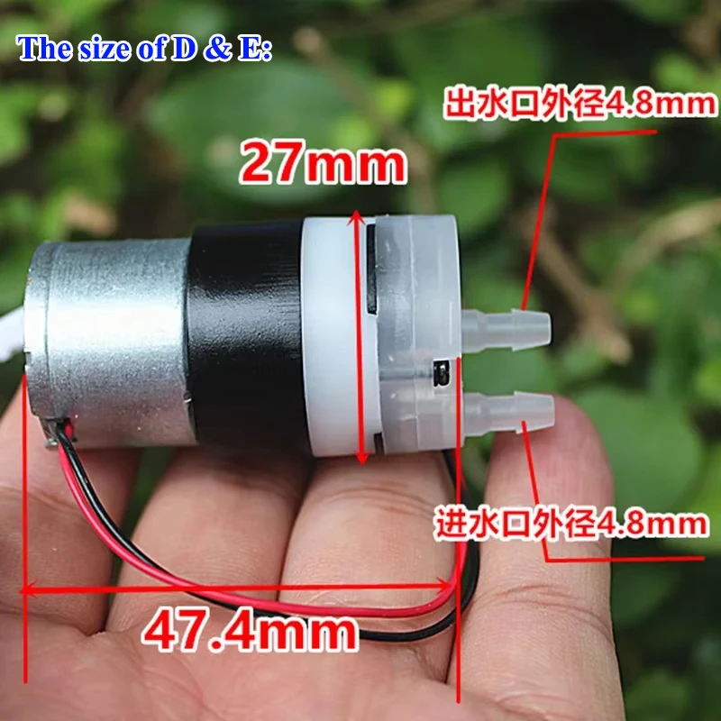 DC 3V 3.7V 5V 6V Micro 310 Motor Diaphragm Water Pump Self Priming Suction Pump for Pet water Dispenser Humidifier Liquid Transfer Pump