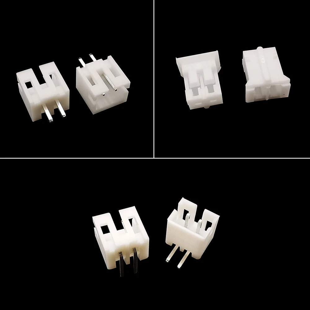 100 Stück JST PH 2.0 Stecker 2,0 mm Rastermaß 2-poliger männlicher und weiblicher Gehäuse-Header-Anschlüsse, elektrischer Kabelstecker