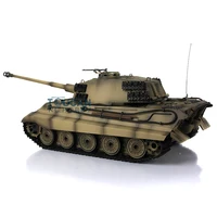 1/16 HENG LONG 7.0 3888A Customized King Tiger Barrel Recoil RC Tank Metal Wheels Remote Control Remoted Panzer Car TH17571-SMT4 2