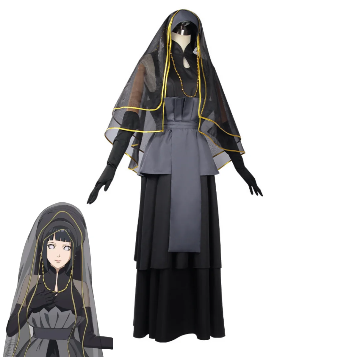 Naruto: Hinata Hyuga | Wedding Dress Cosplay Costume Set 56 Naruto Hinata Hyuga Wedding Dress Cosplay Costume