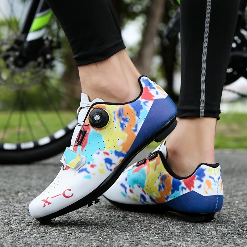 outdoor sports cycling lock shoes cycling shoes men and women casual road bike mountain dual-use