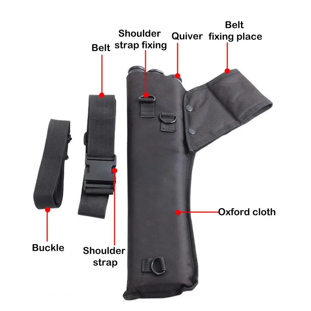 Oxford Cloth Arrow Holder Durable Oxford Cloth Quiver with Adjustable Three-tube Design for Archery Bag Sports for Easy