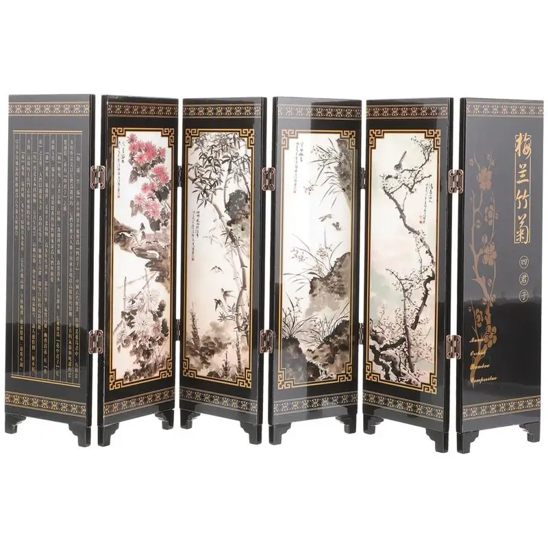 Room Divider Screen Mini Chinese Panel Screen Decorative Ornaments