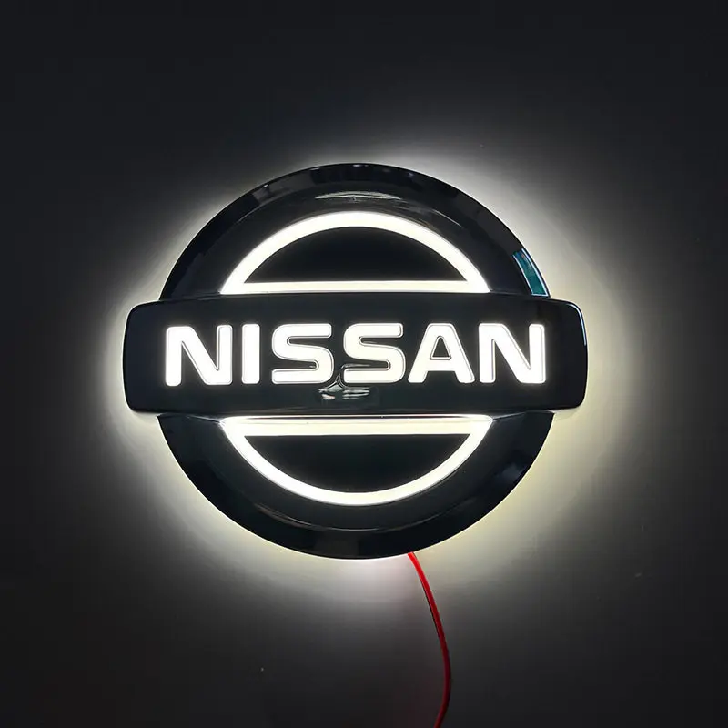 닛산 GTR 니스모 캐시카이 패트롤 엑스트레일 티다 나바라 실피 쥬크 티아나 스카이라인용 자동차 5D LED 전후방 라이트 엠블럼 스티커