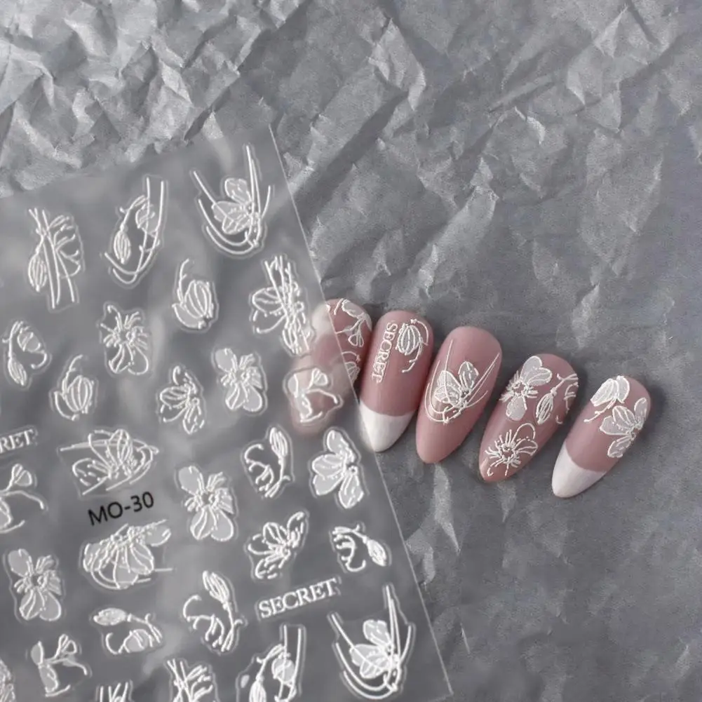 

3D Nail Stickers Set Removable Flower Nail Art Slider Nail Art Sticker Manicures Decoration