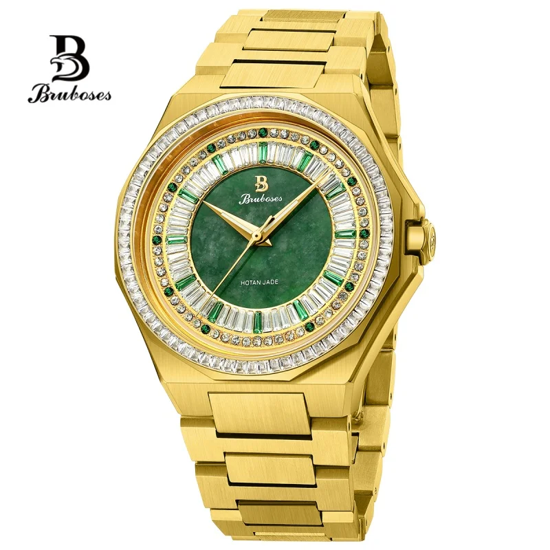 Männer Automatische Mechanische Uhr 5 ATM Wasserdichte Armbanduhr BRUBOSES Edelstahl Sapphire Kristall Uhr Relogio Masculino 2025