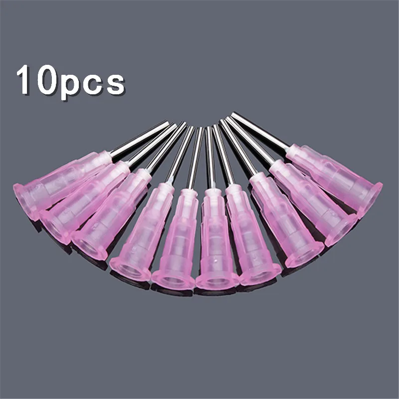 10Pcs 0.9mm Dispensing Needles Tips For Glue Dispensing Liquid