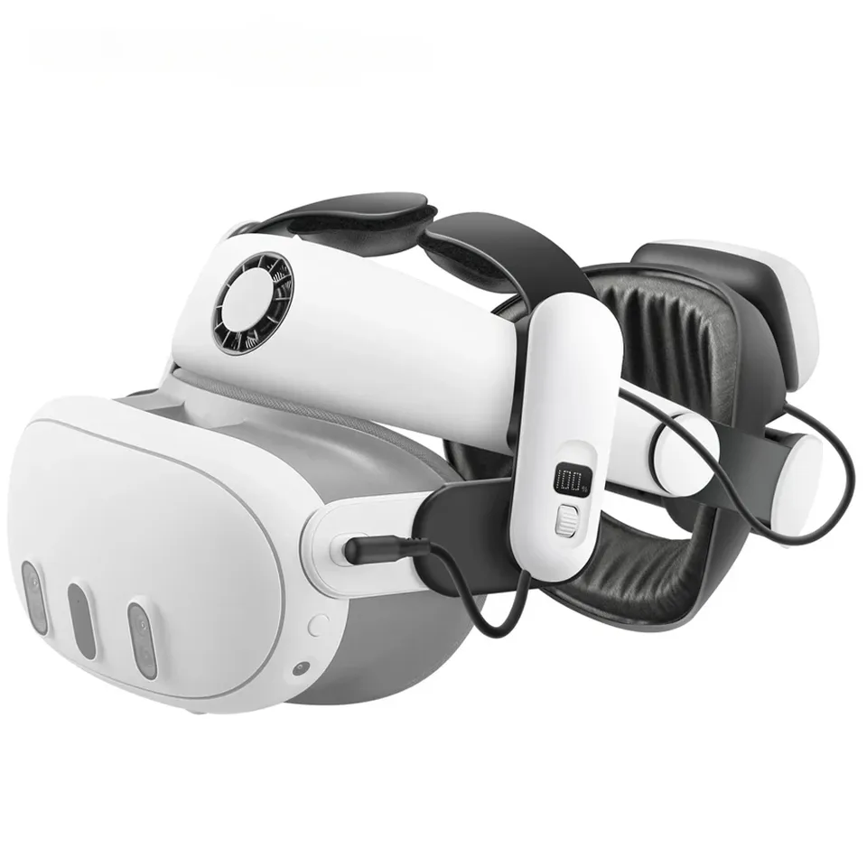 BOVR S3 Pro Super Strap VR Accessories Compatible with Meta Quest 3S Head Air Conditioning  Hot-swappable Battery Pack
